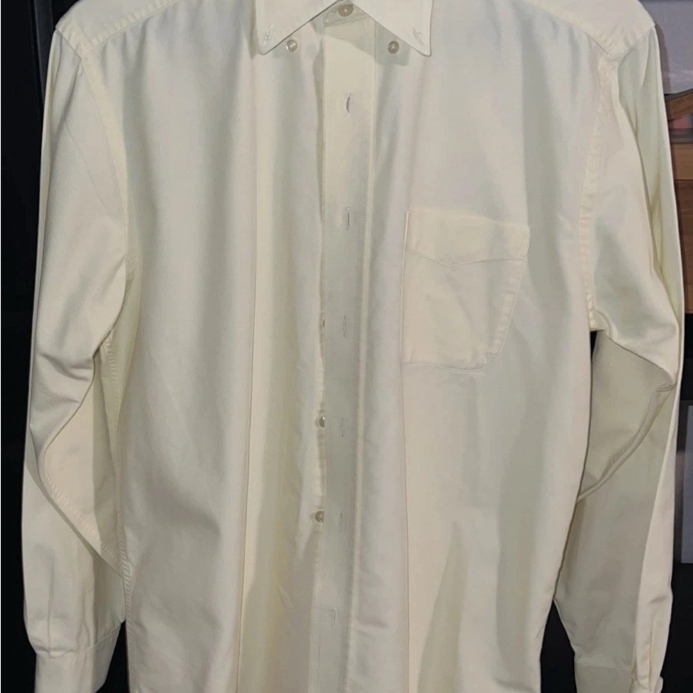 L. L. Bean since 1912 Yellow Single Needle Button Down Shirt  Size 33 RN 71341